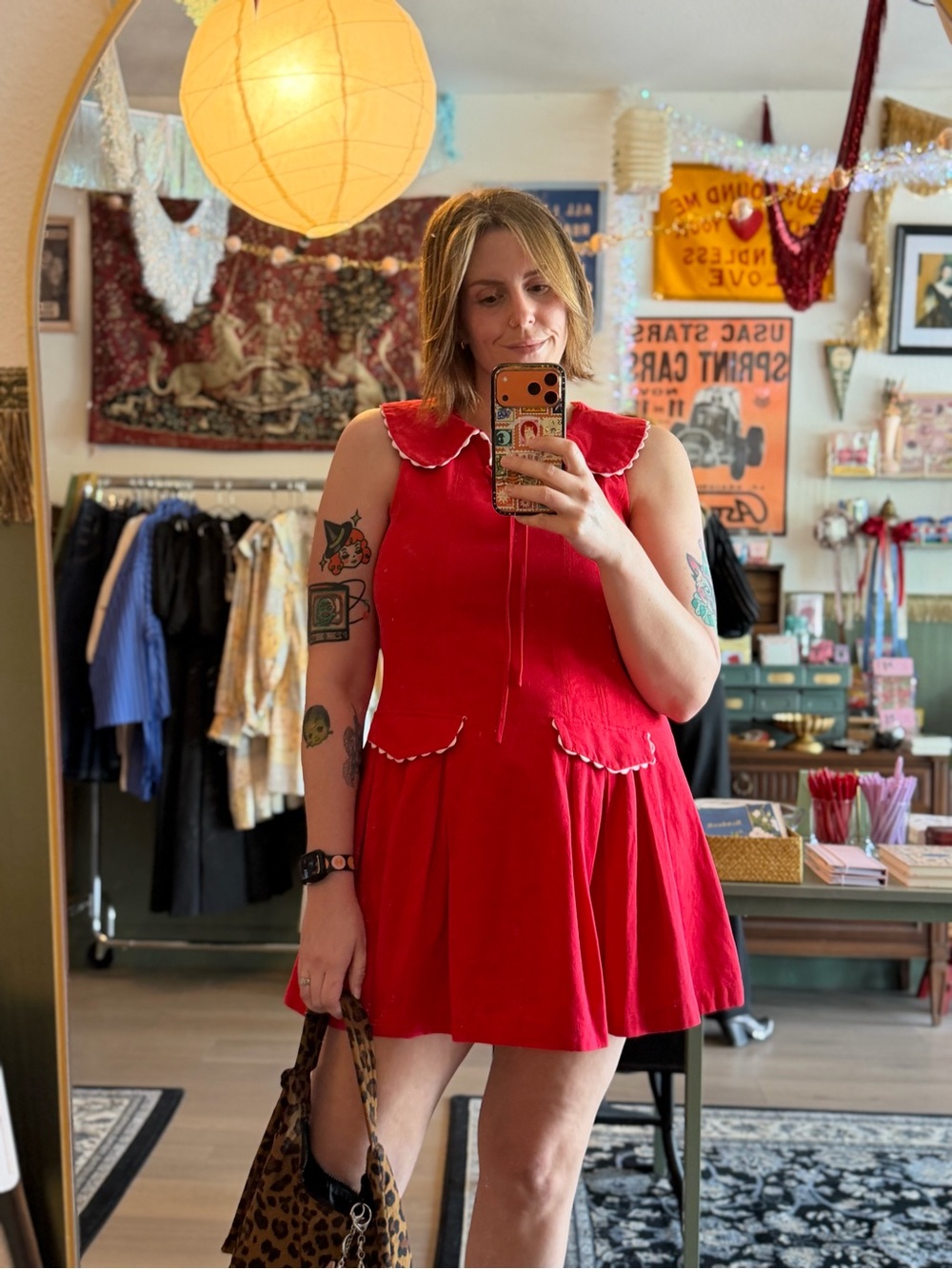 Jacquie The Label Red Sleeveless Mini Dress